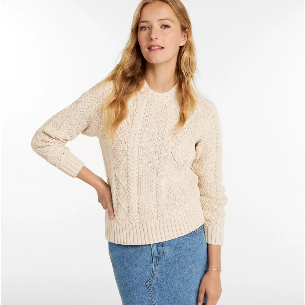 L.L. Bean Women's Signature Cotton Fisherman Sweater, Crewneck